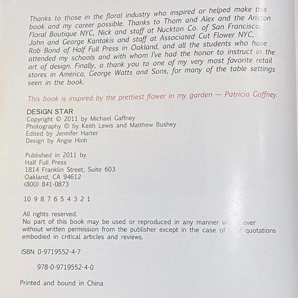 Design Star: Lessons from the New York School of Flower Design, Signed, First Ed - Picture 6 of 10